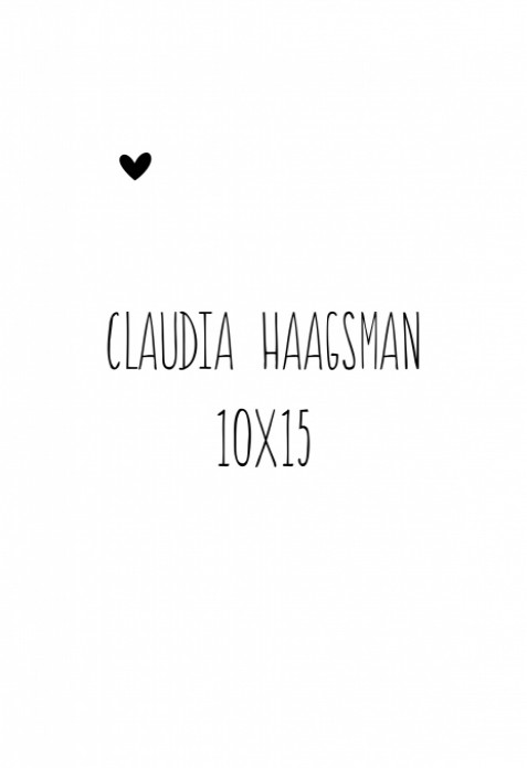 10x15 (Enkel) Claudia Haagsman voor