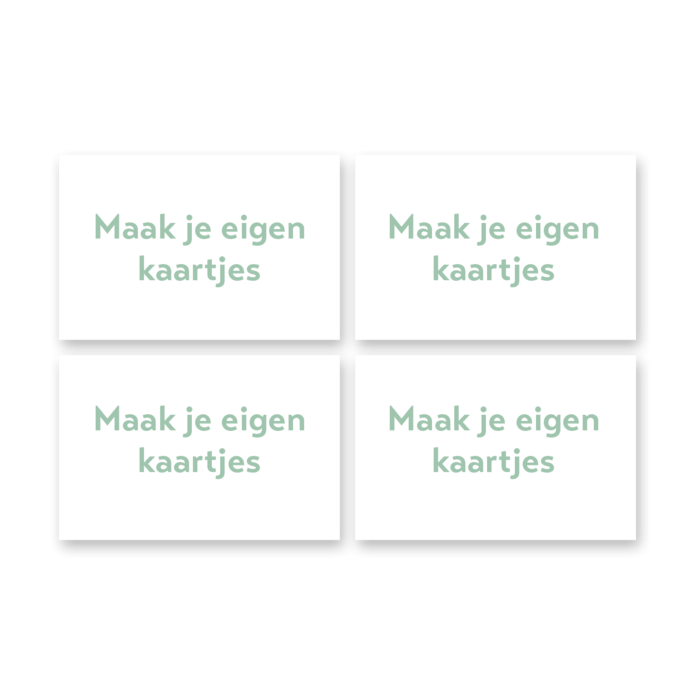 Set van 4 - Kleine rechthoekige kaartjes 7,4x4,8 cm