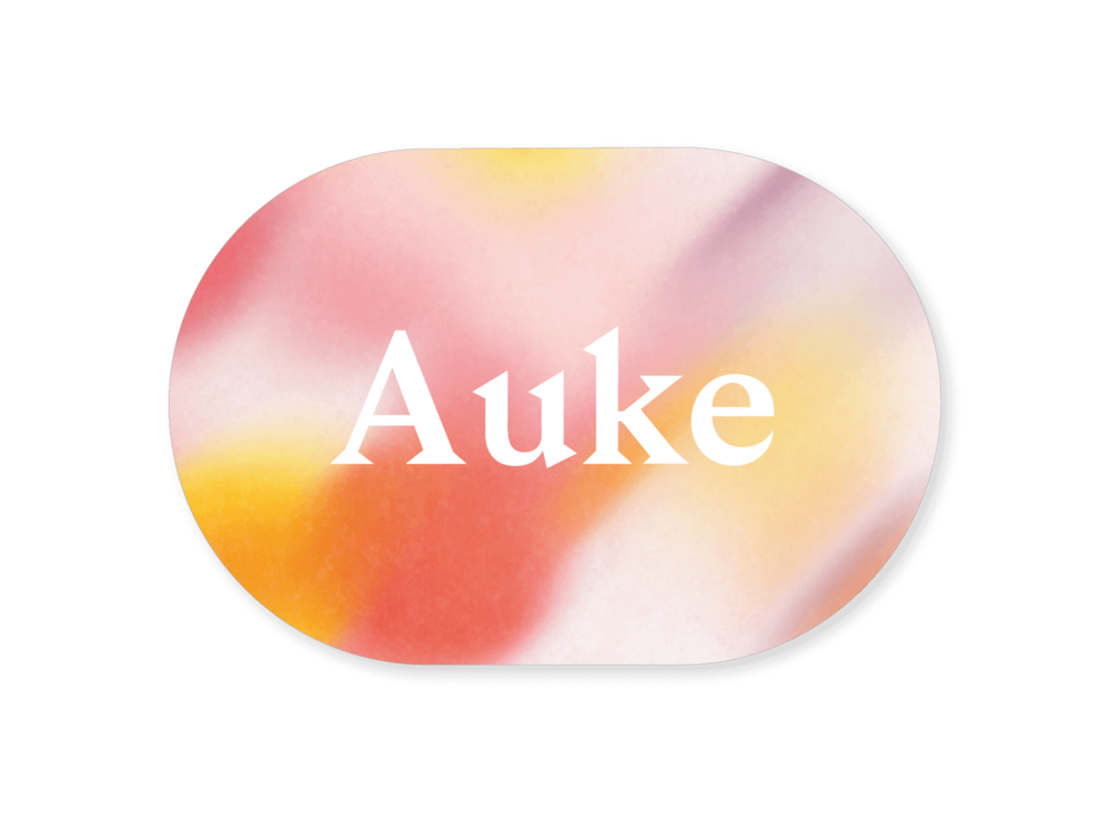 Geboortekaartje vorm ovaal kleurverloop Auke