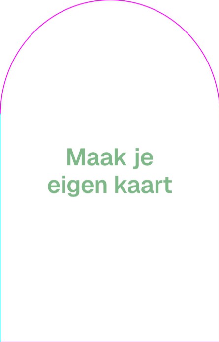 Boogvorm kaartje 10x15 dubbel
