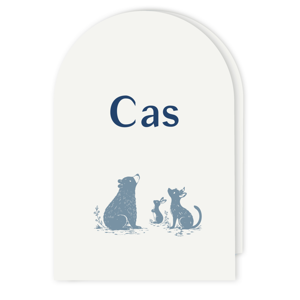Klassiek kaartje met boogvorm Cas