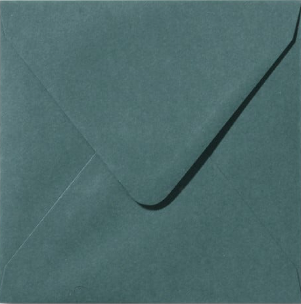 Envelop donkergroen 14x14 cm