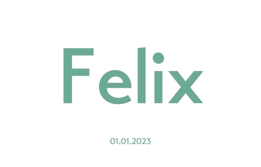 Geboortekaartje Felix letterpress en preeg