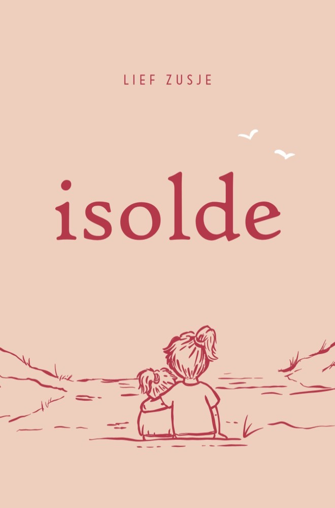 Geboortekaartje lijntekeningen meisje Isolde