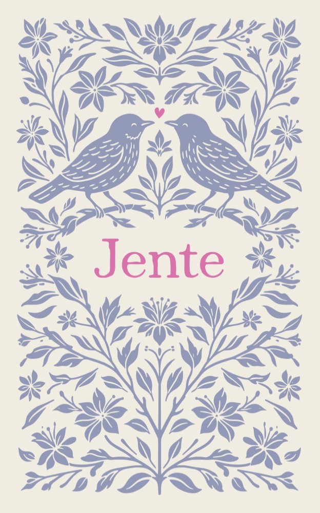 Klassiek geboortekaartje sprookjesstijl Jente