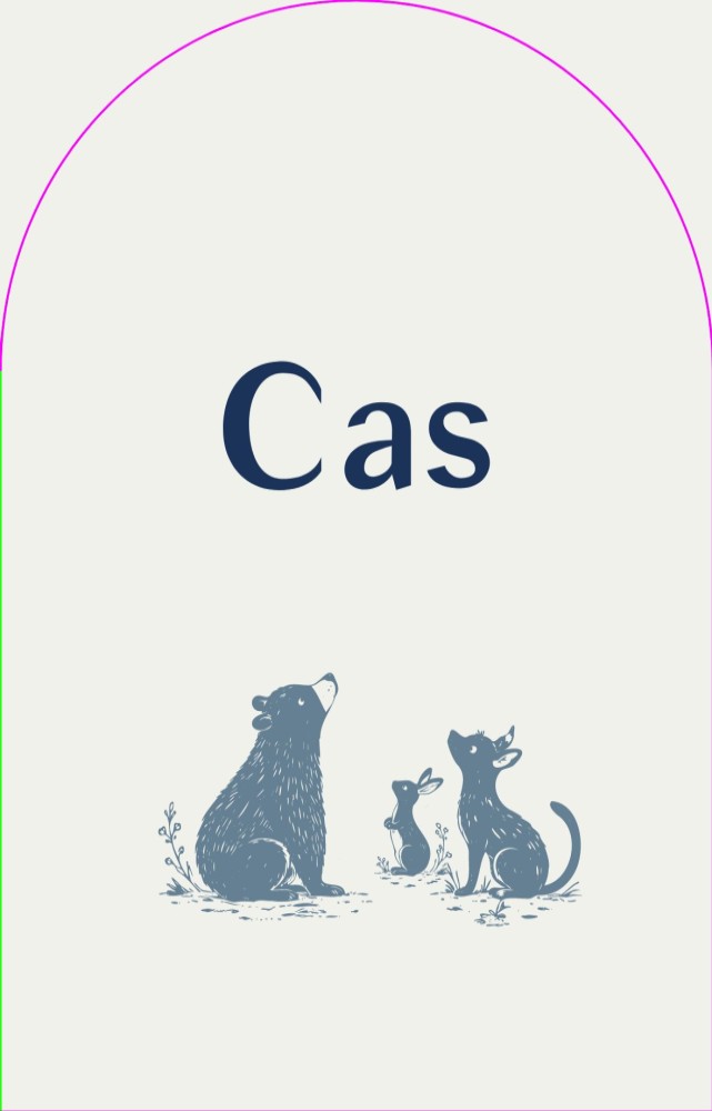 Klassiek kaartje met boogvorm Cas