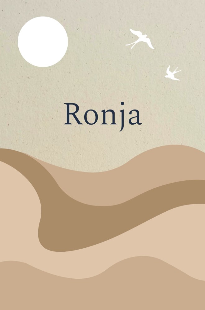 Geboortekaartje zon golven bergen Ronja