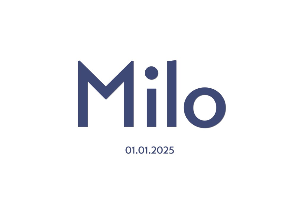Letterpress geboortekaartje Milo