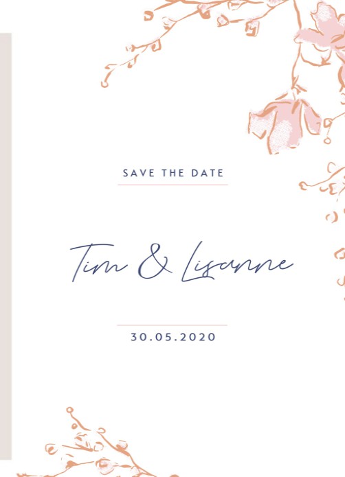 Save the date Lisanne & Tim