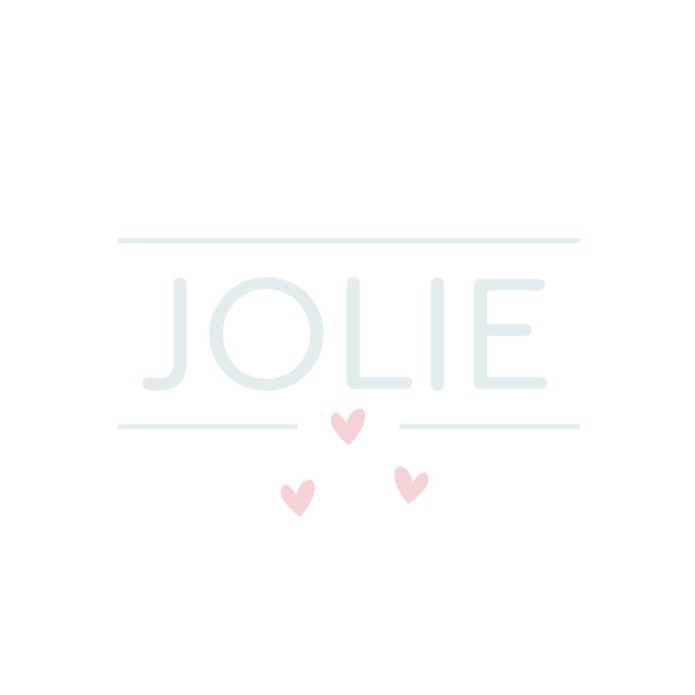 Luxe geboortekaartje met reliëfdruk met hartjes Jolie