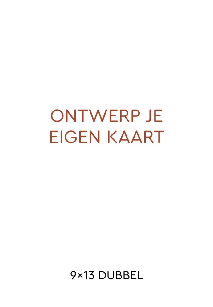 Maak je eigen ontwerp op handgeschept papier - 9x13 dubbel