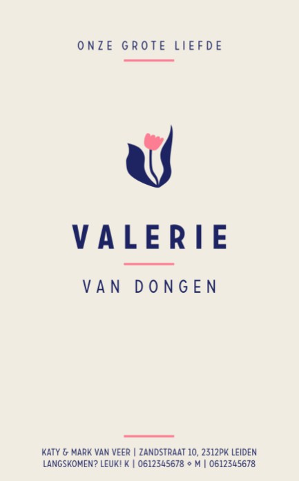 kaart achterzijde
