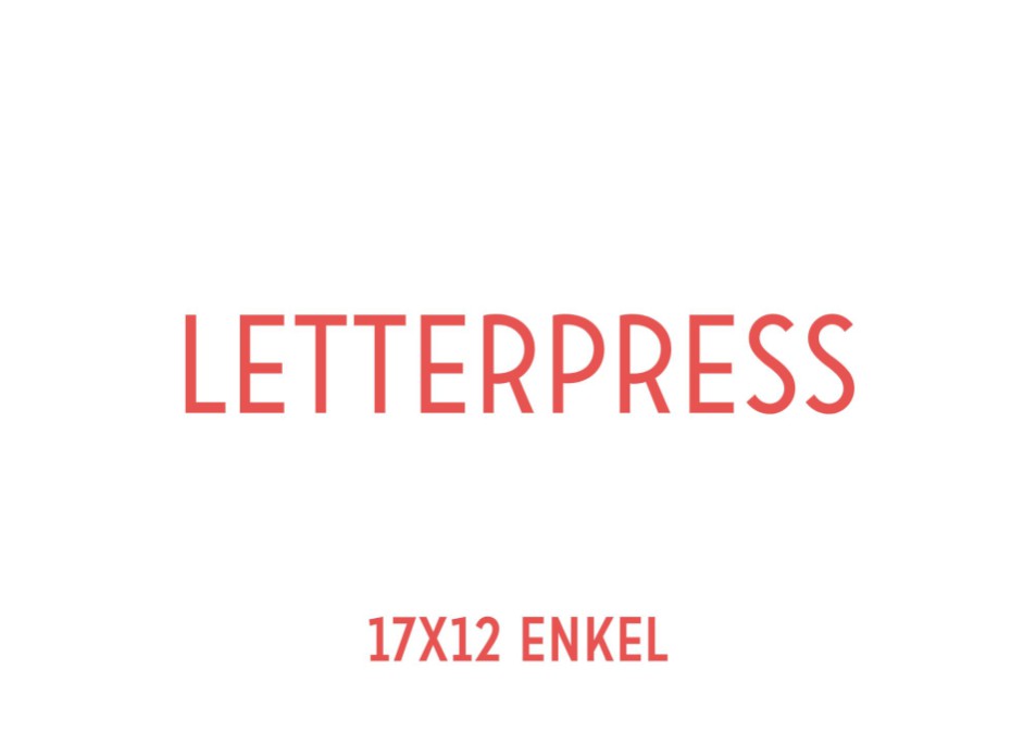 Letterpress | 17x12 cm