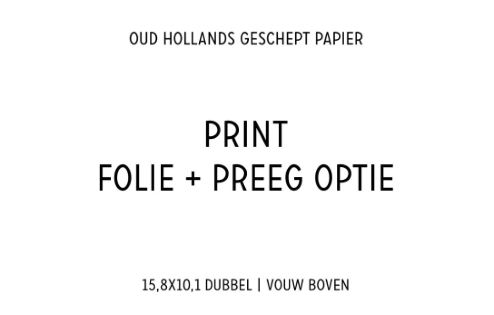 Oud Hollands | 15,8x10,1 dubbel bovenvouw liggend