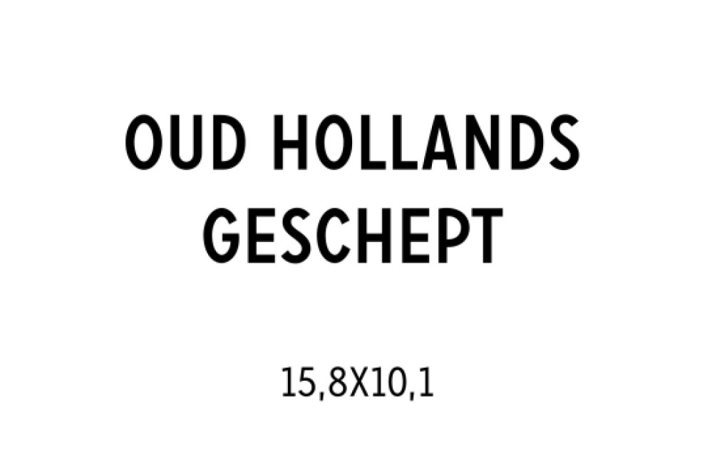 Oud Hollands 15,8x10,1 dubbel bovenvouw liggend