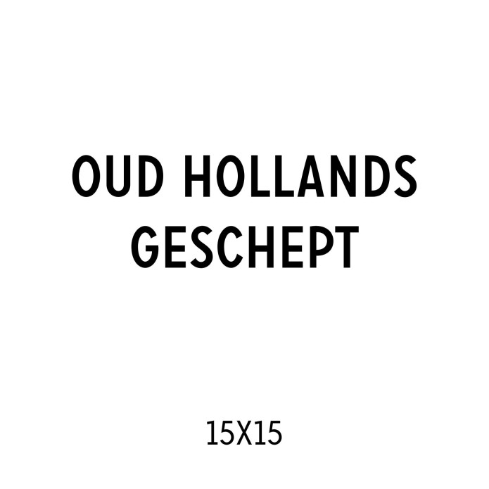 Oud Hollands geschept papier 15x15 cm Dubbele kaart