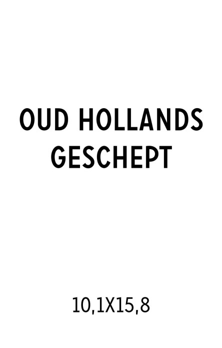 Oud Hollands geschept papier 10,1x15,8 gevouwen
