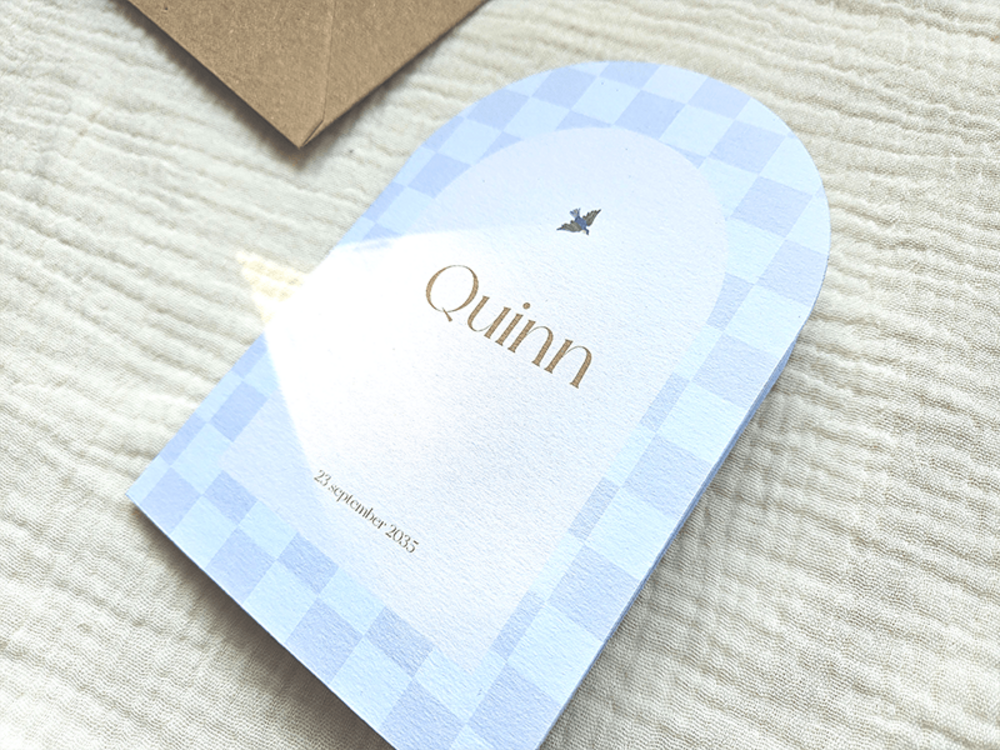 Klassiek kaartje met boogvorm Quinn 1