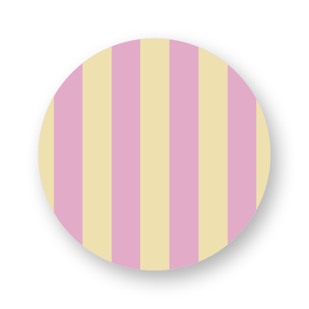 Sticker strepen okergeel-roze