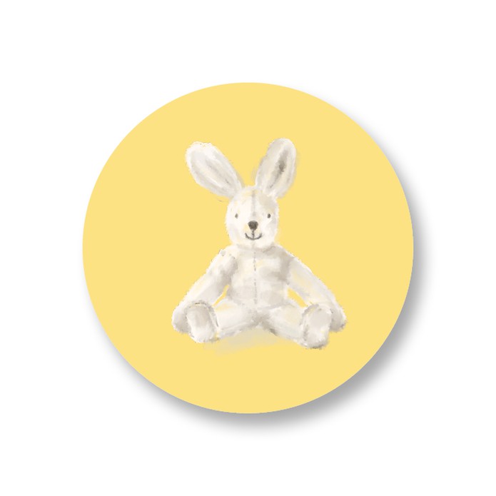 Sticker konijntje illustratie