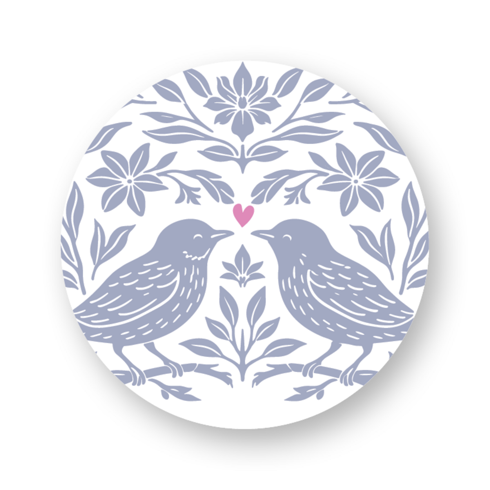 Sticker sprookjesstijl vogels