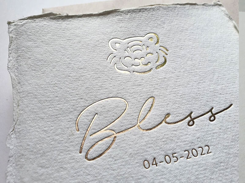 Luxe letterpress folie